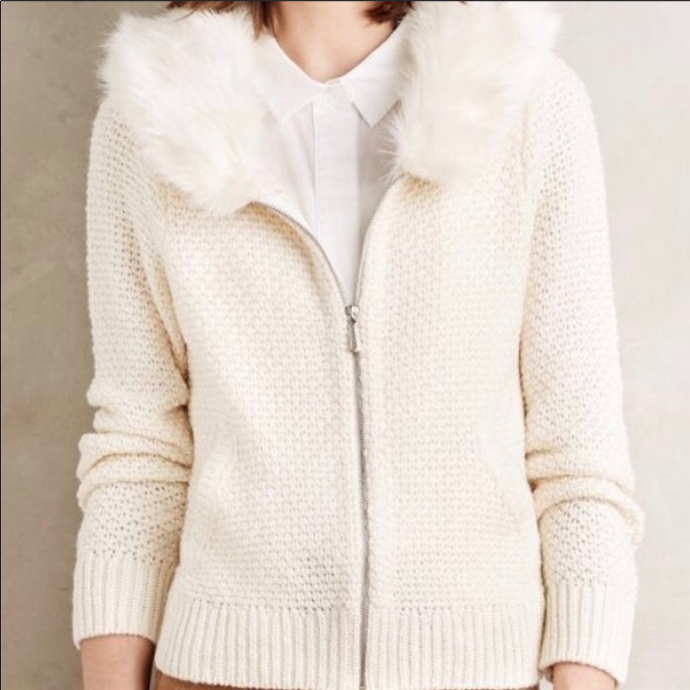 Faux fur sweater